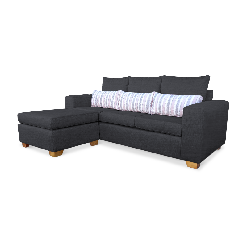 Sofa Texas con doble almohadon 3 cuerpos con alargue