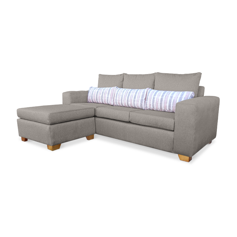 Sofa Texas con doble almohadon 3 cuerpos con alargue