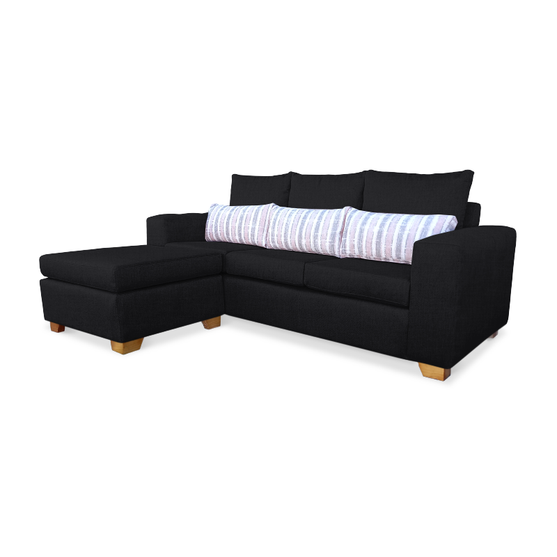 Sofa Texas con doble almohadon 3 cuerpos con alargue