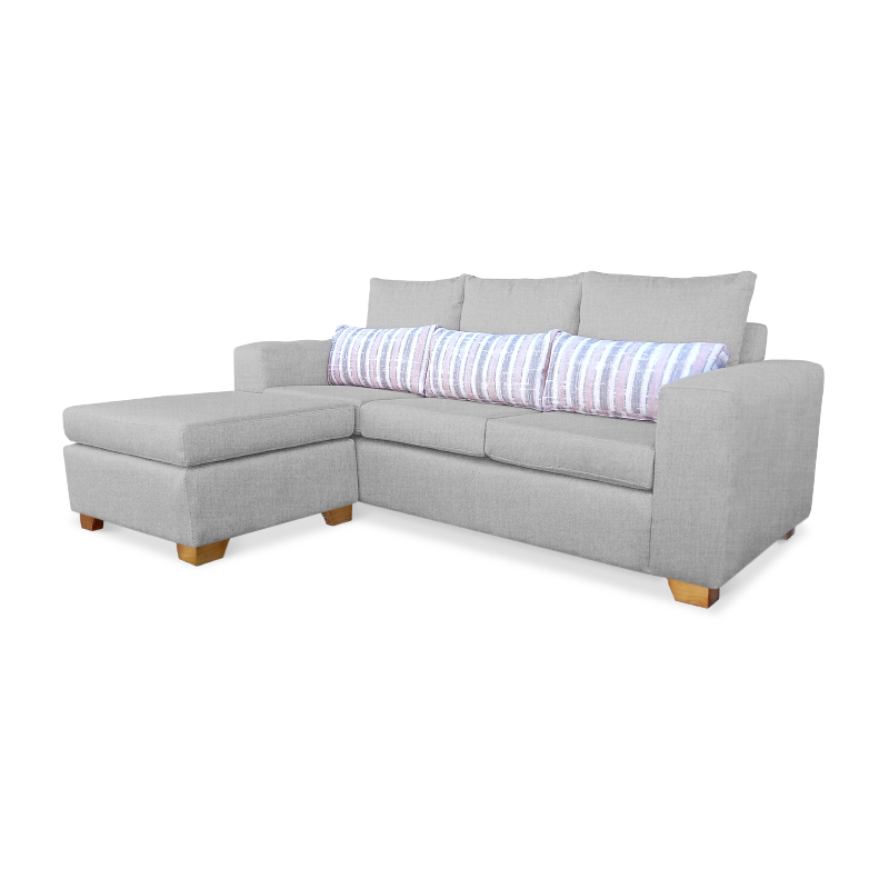 Sofa Texas con doble almohadon 3 cuerpos con alargue