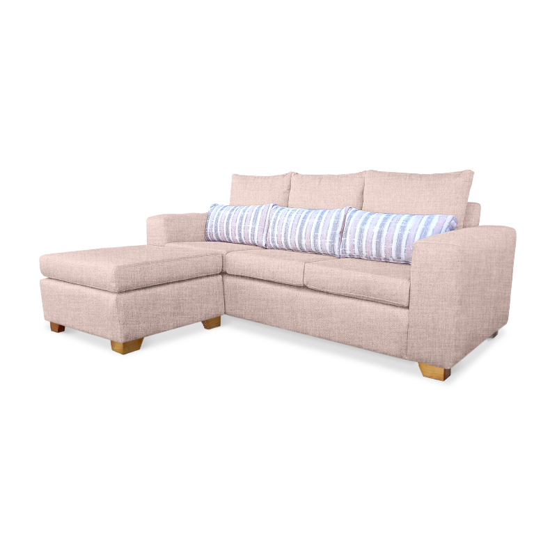 Sofa Texas con doble almohadon 3 cuerpos con alargue