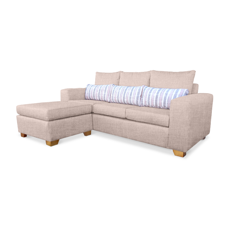 Sofa Texas con doble almohadon 3 cuerpos con alargue