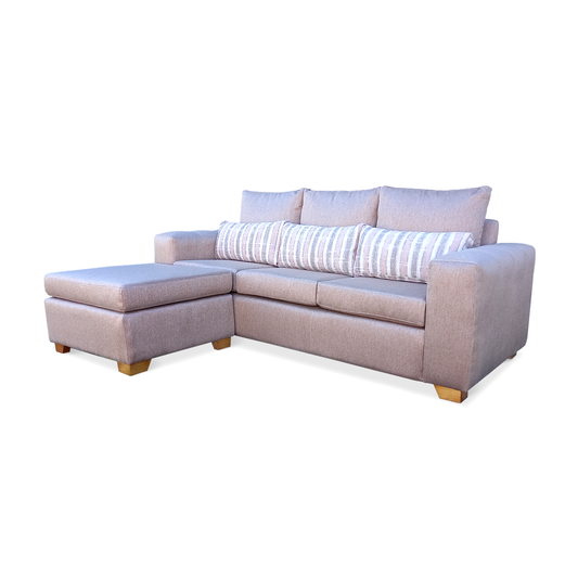 Sofa Texas con doble almohadon 3 cuerpos con alargue