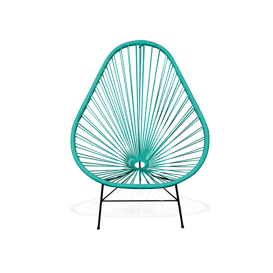 Silla Acapulco – en PVC Aqua – Blanco – Negro