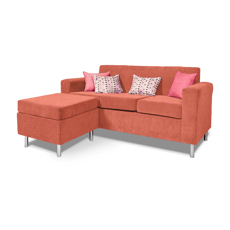 Sofa Living Factory 3 cuerpos con alargue