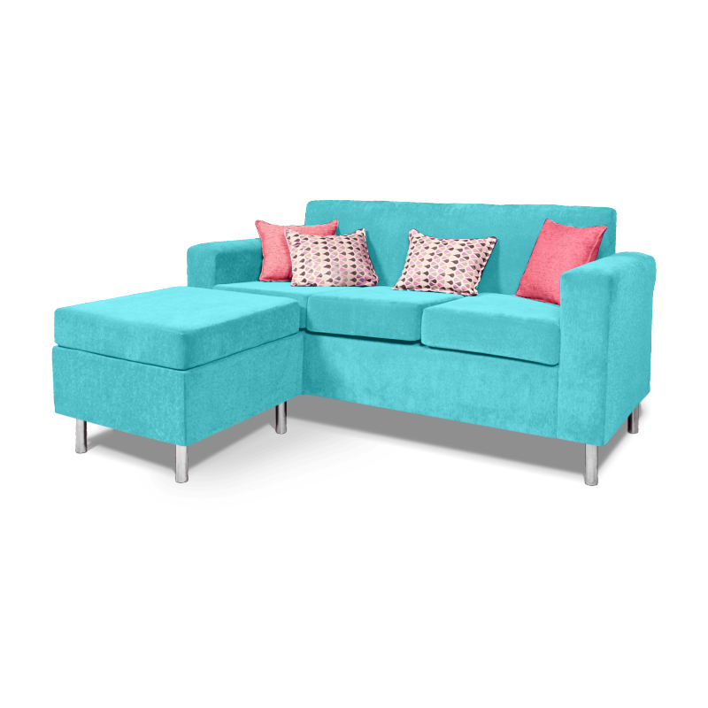 Sofa Living Factory 3 cuerpos con alargue