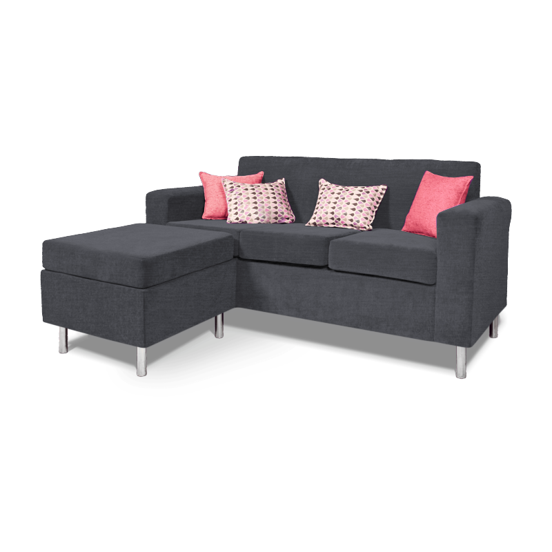 Sofa Living Factory 3 cuerpos con alargue