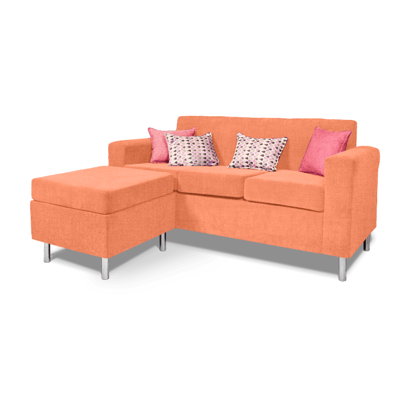 Sofa Living Factory 3 cuerpos con alargue