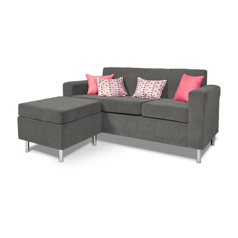 Sofa Living Factory 3 cuerpos con alargue