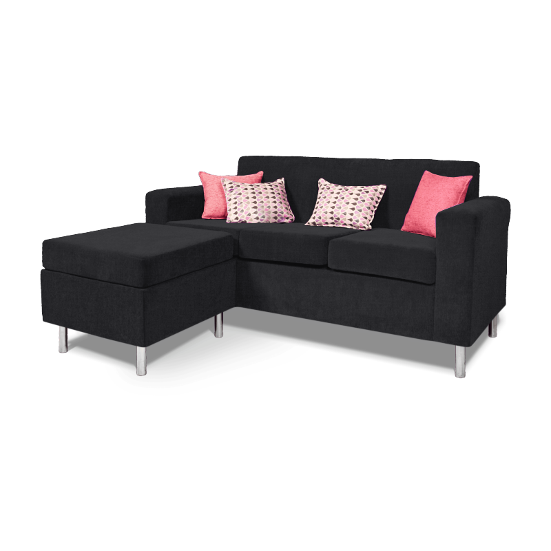 Sofa Living Factory 3 cuerpos con alargue