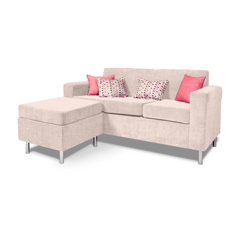 Sofa Living Factory 3 cuerpos con alargue