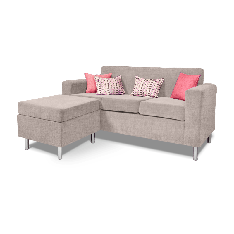 Sofa Living Factory 3 cuerpos con alargue